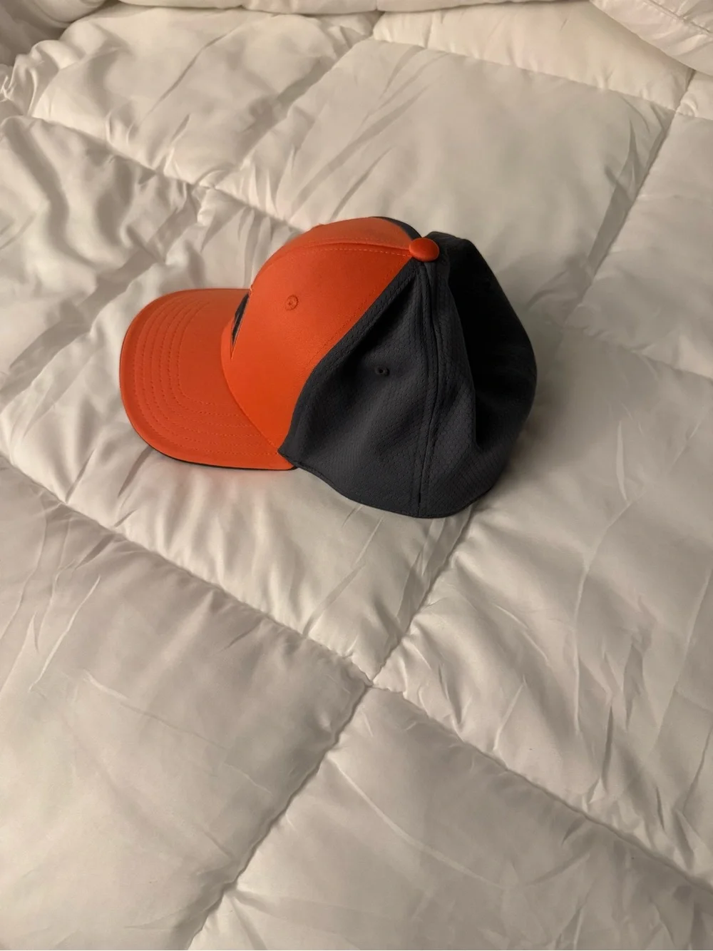 Adidas Orange and Black Structured Logo Cap